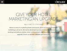 Tablet Screenshot of orourkehospitality.com